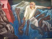 Jose Clemente Orozco Departure of Quetzalcoatl, Dartmouth mural oil painting artist